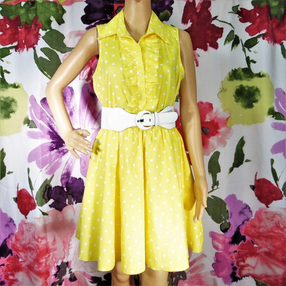 Baileyblue Yellow Polkadot Dress